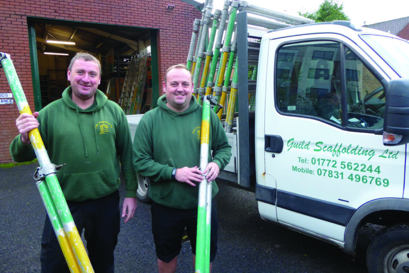 John and Gary, owners of Guild Scaffolding Ltd